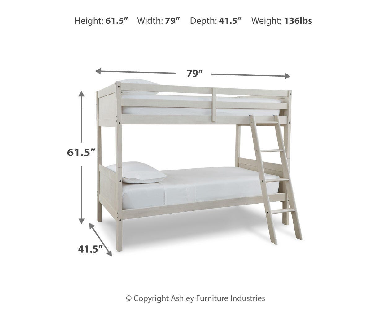 Robbinsdale Twin/Twin Bunk Bed w/Ladder