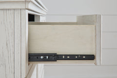 Robbinsdale California King Panel Bed with Mirrored Dresser