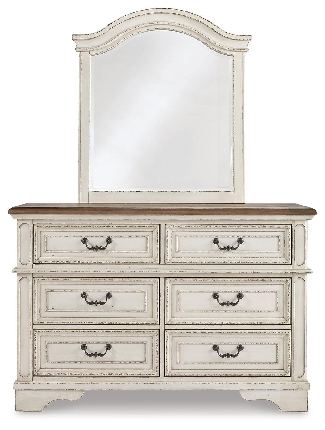 Realyn Twin Panel Bed with Mirrored Dresser