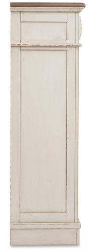 Realyn Queen Upholstered Bed with Mirrored Dresser and Chest