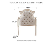 Realyn Twin UPH Panel Headboard