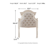 Realyn Twin UPH Panel Headboard