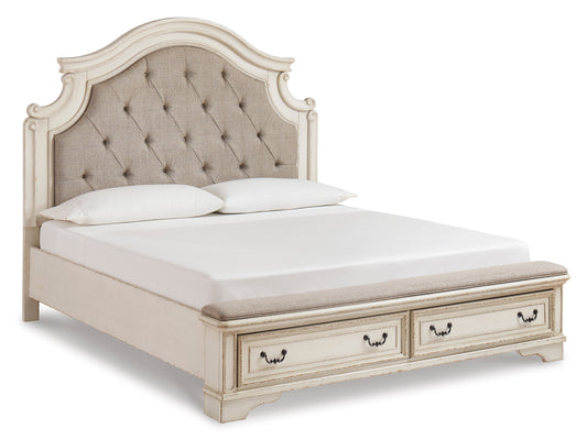 Realyn King Upholstered Storage Bed