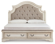 Realyn California King Upholstered Storage Bed