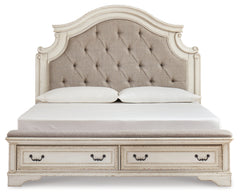 Realyn California King Upholstered Storage Bed