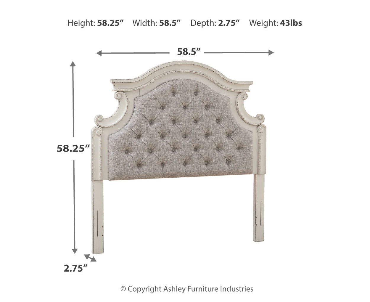 Realyn Full UPH Panel Headboard