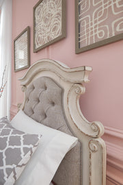 Realyn California King Upholstered Panel Bed