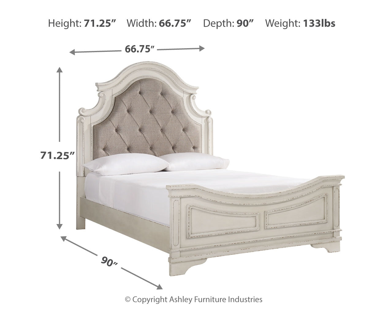 Realyn Queen Upholstered Panel Bed