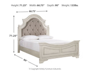 Realyn Queen Upholstered Panel Bed