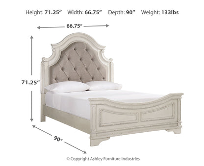 Realyn Queen Upholstered Panel Bed