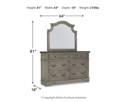 Lodenbay Queen Panel Bed with Mirrored Dresser