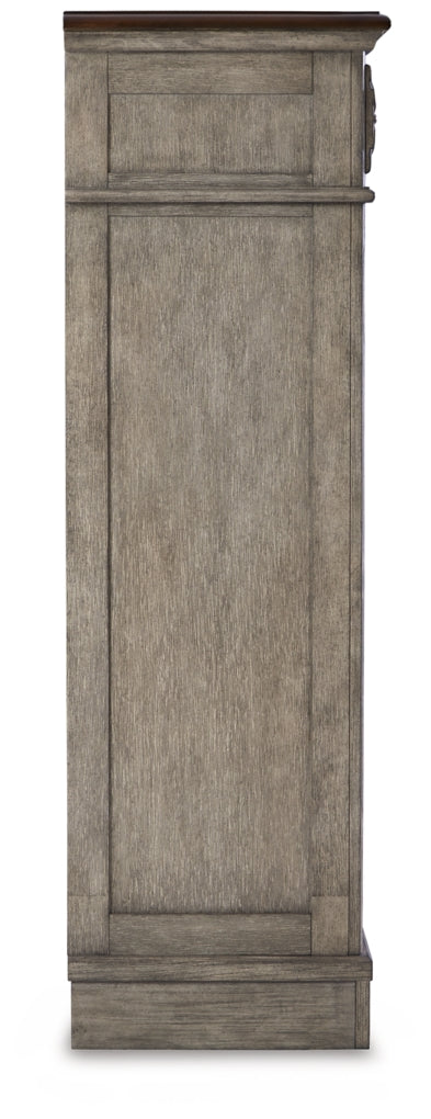 Lodenbay California King Panel Bed with Mirrored Dresser and Chest