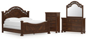 Lavinton California King Poster Bed, Dresser, Mirror and Chest