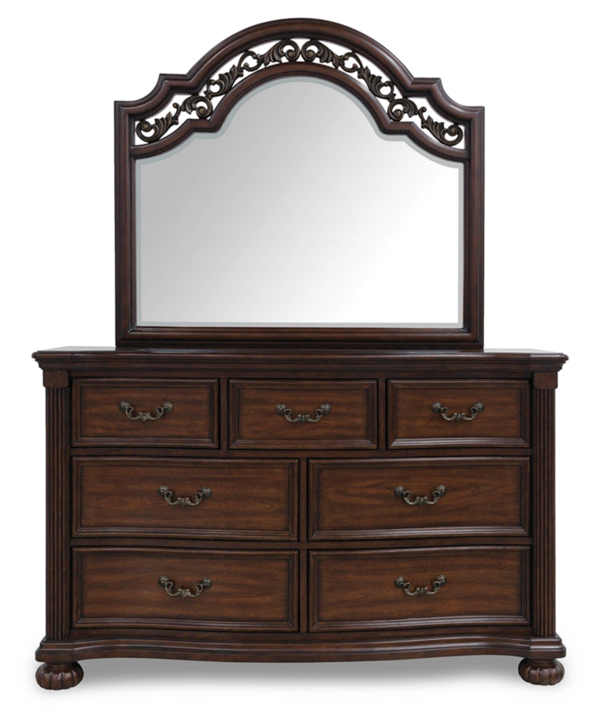 Lavinton King Poster Bed, Dresser, Mirror, Chest and Nightstand