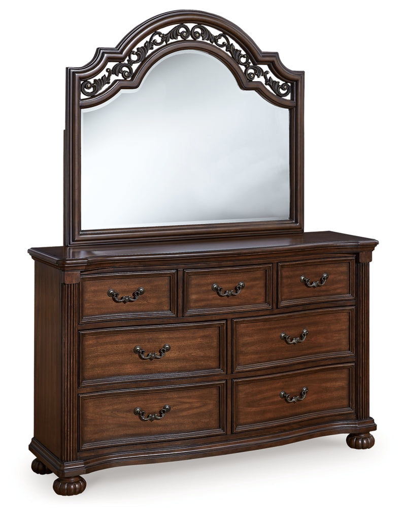 Lavinton King Poster Bed, Dresser, Mirror and Chest