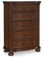 Lavinton King Poster Bed, Dresser, Mirror and Chest
