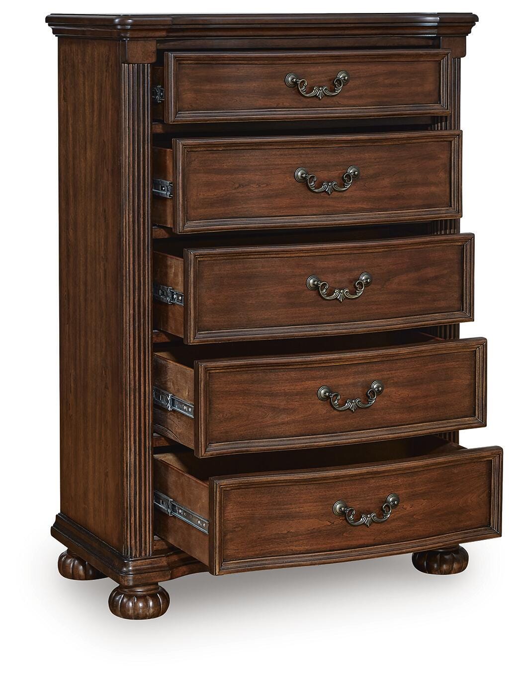 Lavinton Queen Poster Bed, Dresser, Mirror, Chest and 2 Nightstands