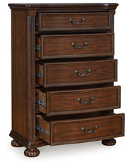 Lavinton King Poster Bed, Dresser, Mirror and Chest