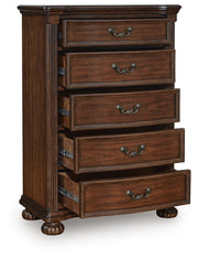 Lavinton King Poster Bed, Dresser, Mirror, Chest and Nightstand