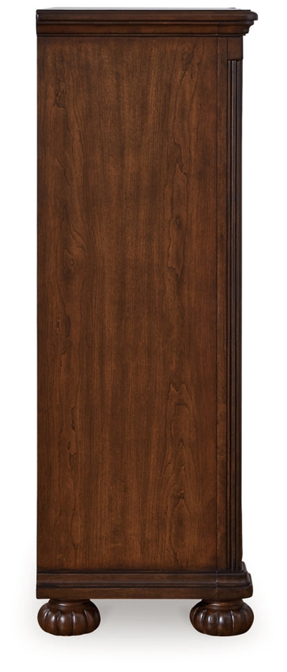 Lavinton King Poster Bed, Dresser, Mirror, Chest and Nightstand