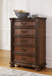Lavinton Queen Poster Bed, Dresser, Mirror, Chest and Nightstand