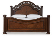 Lavinton King Poster Bed with Mirrored Dresser