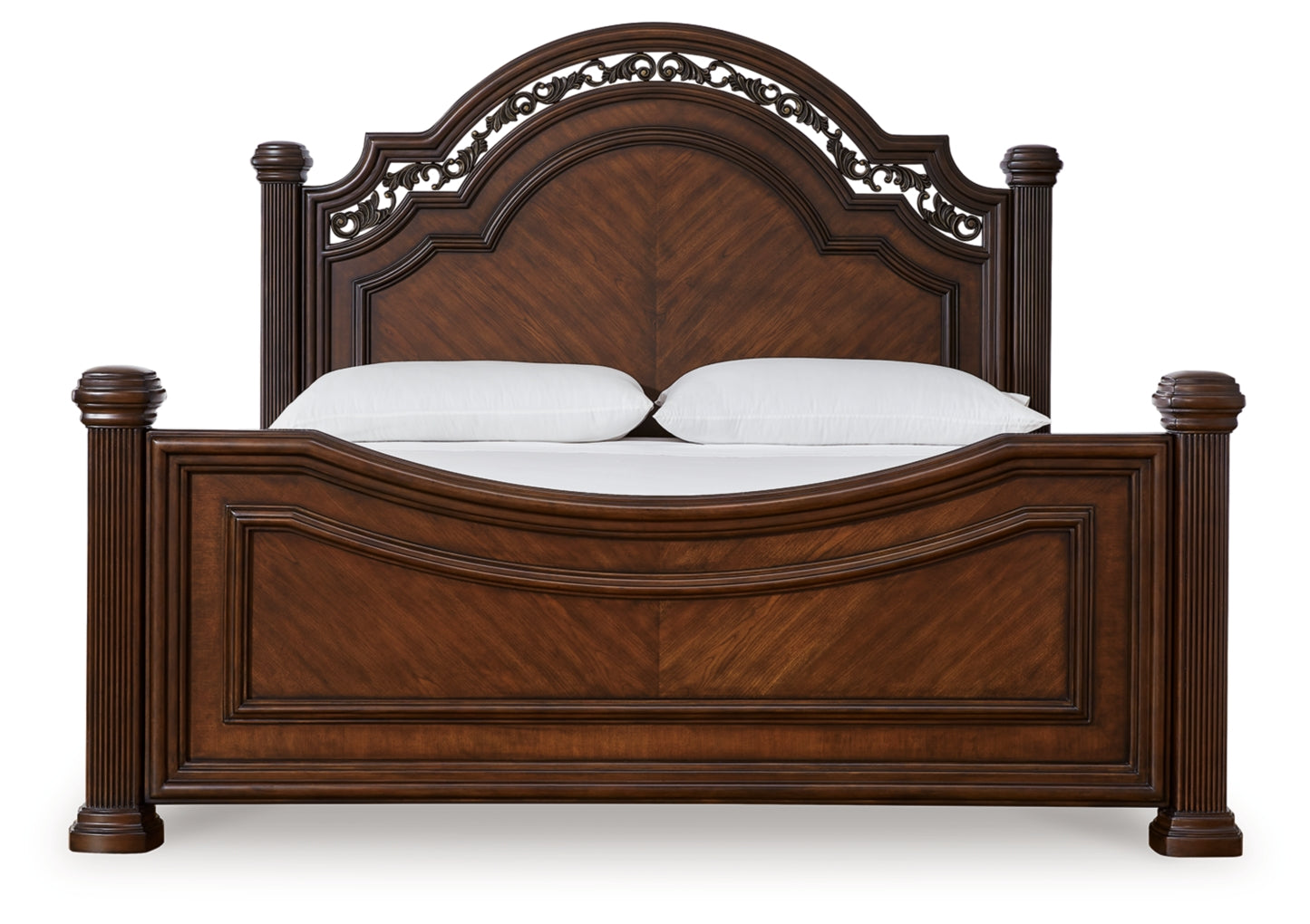 Lavinton California King Poster Bed with Mirrored Dresser