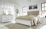 Kanwyn Queen Panel Bed with Mirrored Dresser, Chest and Nightstand