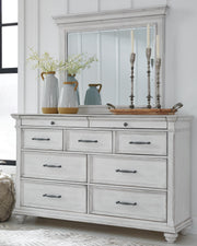 Kanwyn Queen Panel Bed, Dresser and Mirror