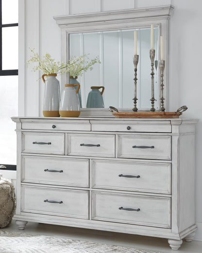 Kanwyn Queen Panel Bed, Dresser and Mirror