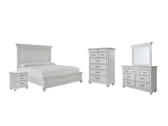Kanwyn Queen Panel Bed with Mirrored Dresser, Chest and Nightstand
