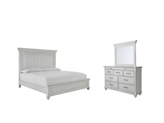 Kanwyn Queen Panel Bed, Dresser and Mirror