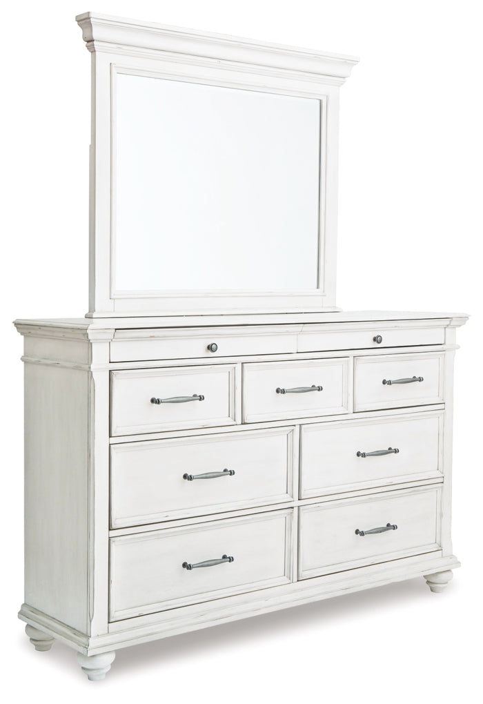 Kanwyn Queen Panel Bed, Dresser and Mirror