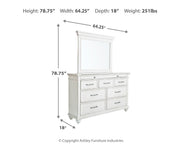 Kanwyn Queen Panel Bed, Dresser and Mirror