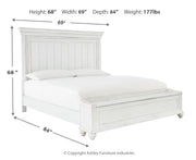 Kanwyn Queen Panel Bed with Storage with Mirrored Dresser and Chest