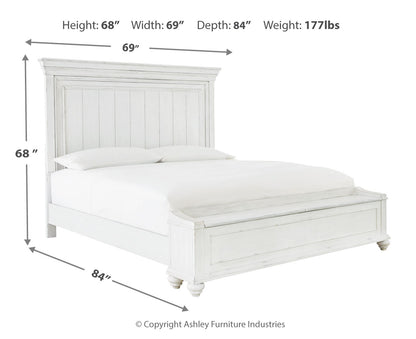 Kanwyn Queen Panel Bed with Storage with Mirrored Dresser and Chest