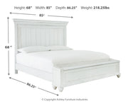 Kanwyn California King Panel Bed with Storage Bench
