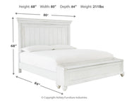 Kanwyn King Panel Bed with Storage with Mirrored Dresser