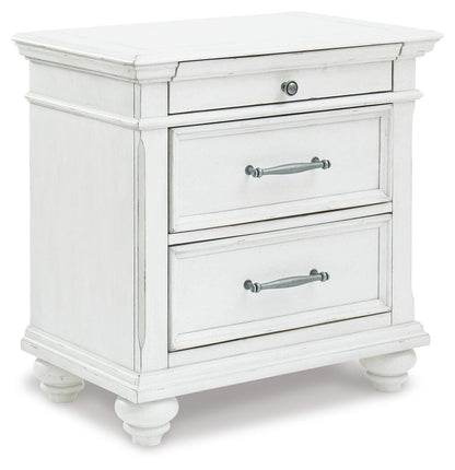 Kanwyn Queen Panel Storage Bed, Dresser, Mirror and Nightstand