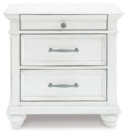 Kanwyn Queen Upholstered Panel Bed, Dresser, and Nightstand