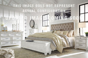 Kanwyn California King Upholstered Panel Storage Bed