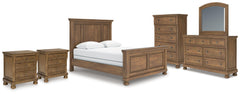 Vandenmore Queen Panel Bed, Dresser, Mirror, Chest and 2 Nightstands