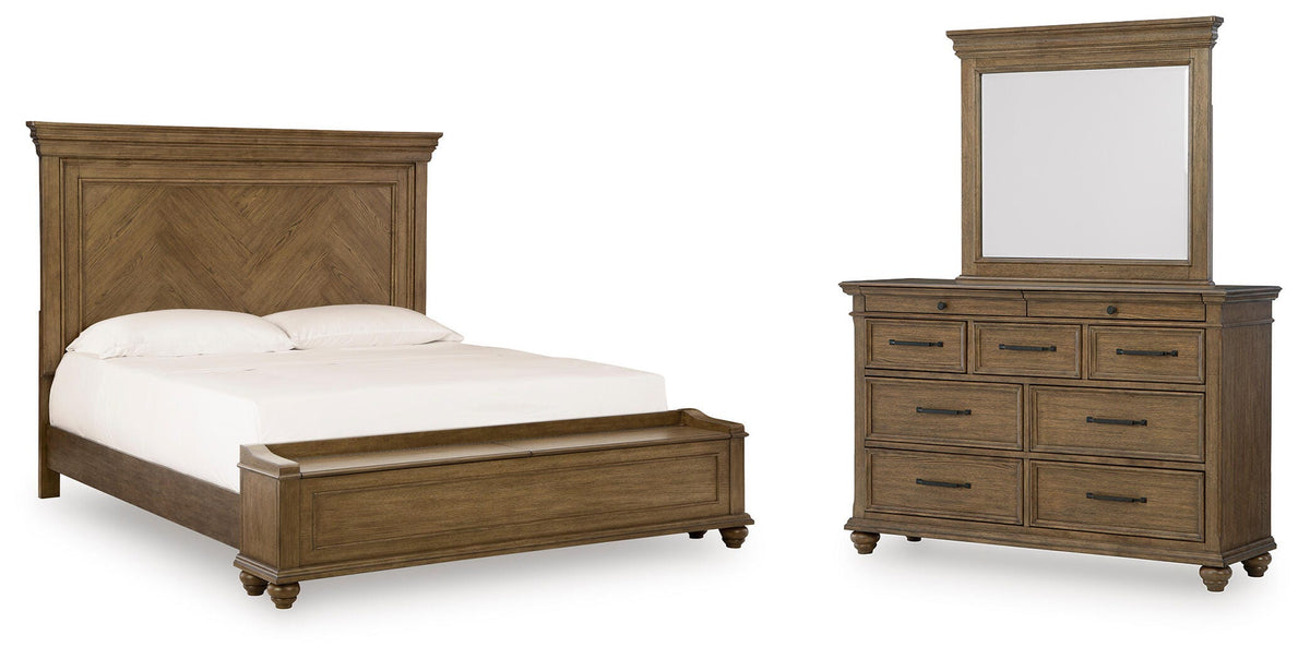 Waynely Queen Panel Storage Bed, Dresser and Mirror