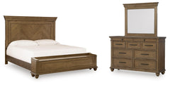 Waynely Queen Panel Storage Bed, Dresser and Mirror