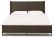 Arkenton California King Panel Bed with Mirrored Dresser