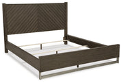 Arkenton California King Panel Bed with Mirrored Dresser