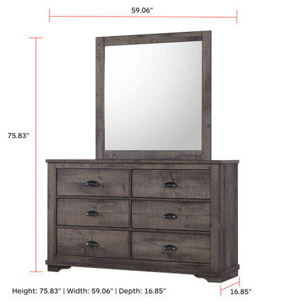 Coralee Dresser Grey