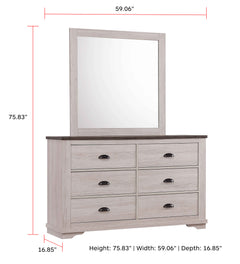 Coralee Dresser Chalk/Grey