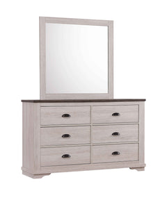 Coralee Dresser Mirror Chalk/Grey
