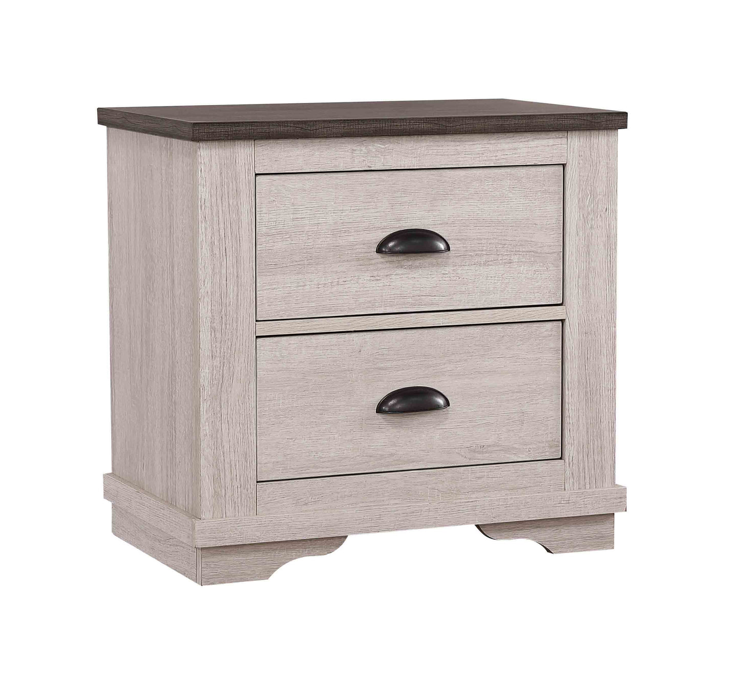 Coralee Night Stand Chalk/Grey